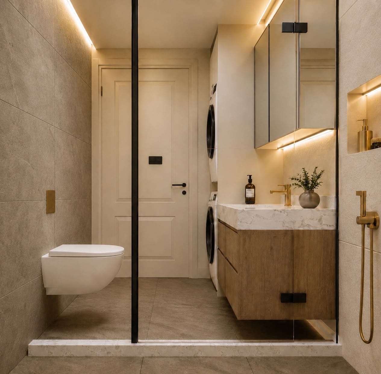 İstanbul Bakırköy mutfak ve banyo iç mimari tasarım görünümü 1.