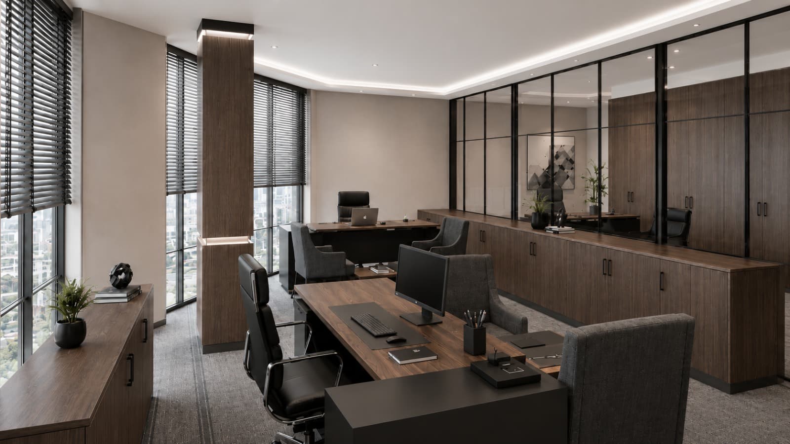 HMF Group Esenyurt ofis iç mimari tasarım görünümü 1.